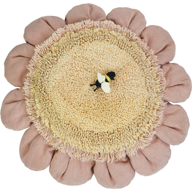 Floor cushion Pink Daisy - 2' 4", Golden Nude