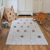 Washable Play Rug Wildflowers 4' x 5' 3", Natural - Rugs - 2