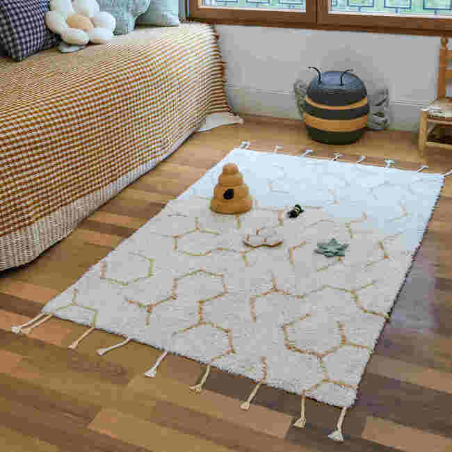 Play Rug Pollination 3' x 4' 3", Ivory Natural - Rugs - 3