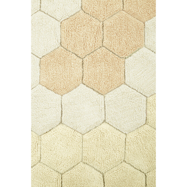 Washable Rug Round Honeycomb - 4' 7", Golden - Rugs - 4