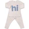 Fog "hi" Two Piece Set, Sand - Mixed Apparel Set - 1 - thumbnail