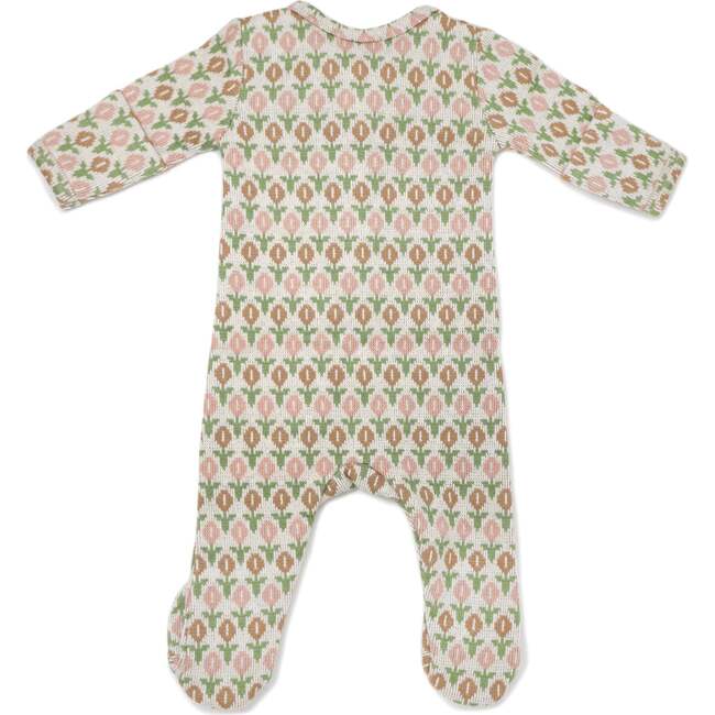 Tulip Double Knit Zipper Footie, Blush - Footie Pajamas - 2