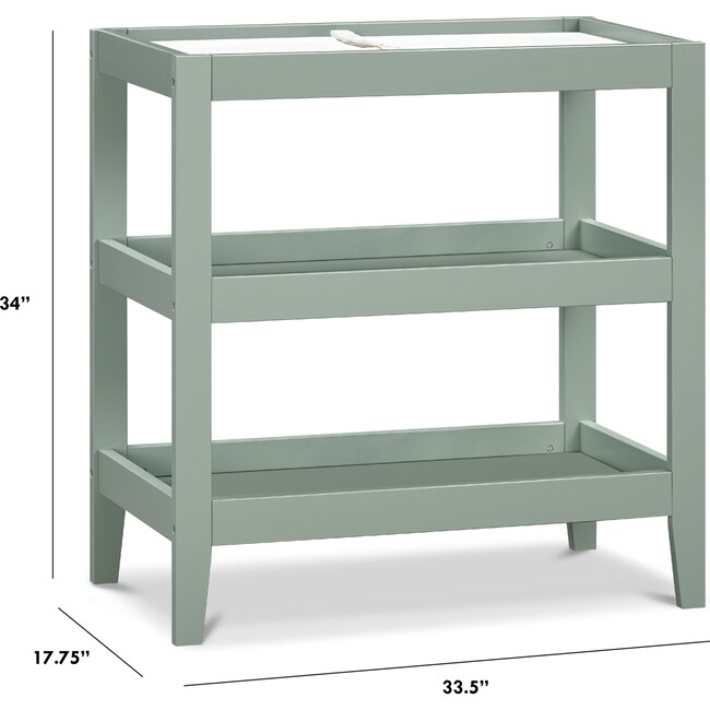 Colby Built-In Tray Top Changing Table, Light Sage - Changing Tables - 3