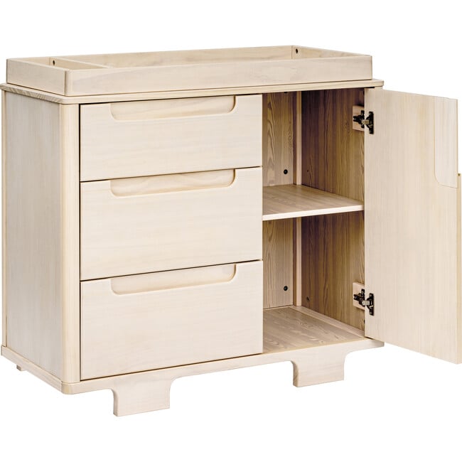 Yuzu 3-Drawer Changer Dresser, Washed Natural - Dressers - 6