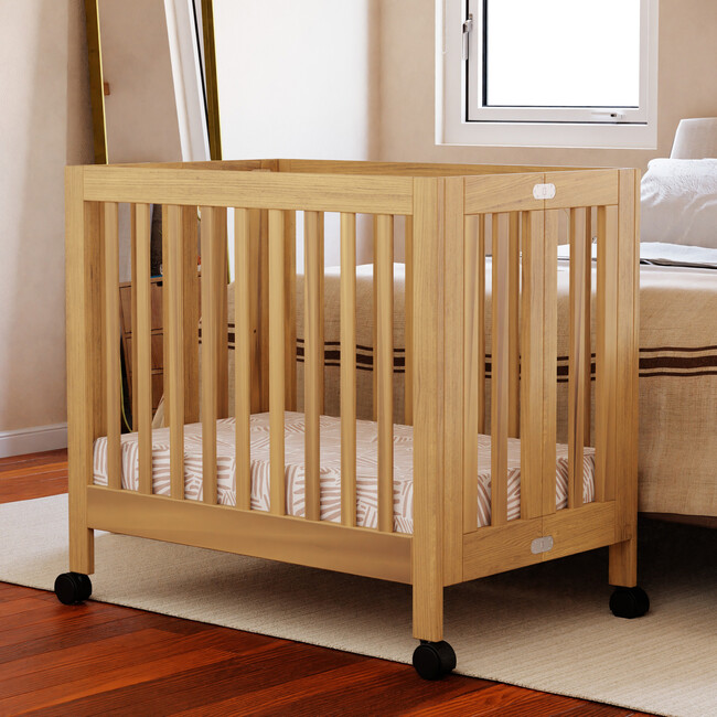 Origami Portable Mini Crib, Honey - Cribs - 6