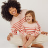 Knit Sweater, Pink and Dusty Red Stripe - Sweaters - 4