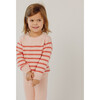 Knit Sweater, Pink and Dusty Red Stripe - Sweaters - 7