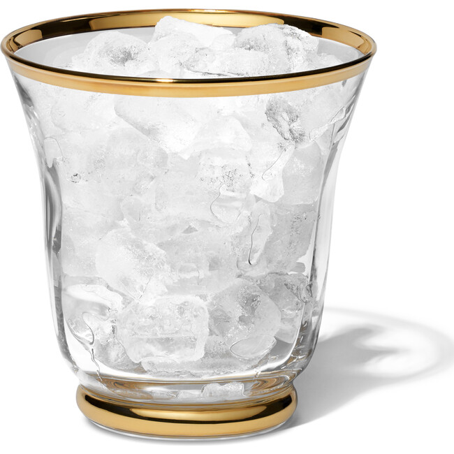 Sophia Small Ice Bucket, Clear & Gold