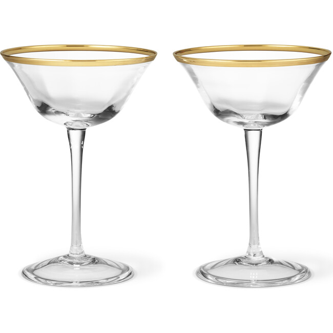 Sophia Hand-Blown Coupes, Clear (Set Of 2)