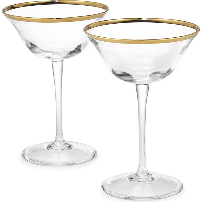 Sophia Hand-Blown Coupes, Clear (Set Of 2) - Accents - 2