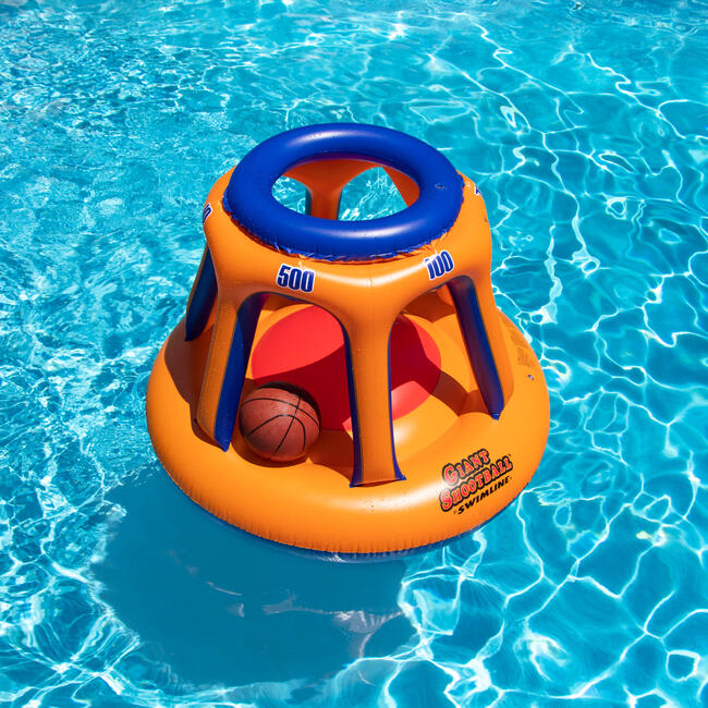 Inflatable Pool Basketball Hoop Floating Or Poolside Game Giant Shootball - Water Toys - 3