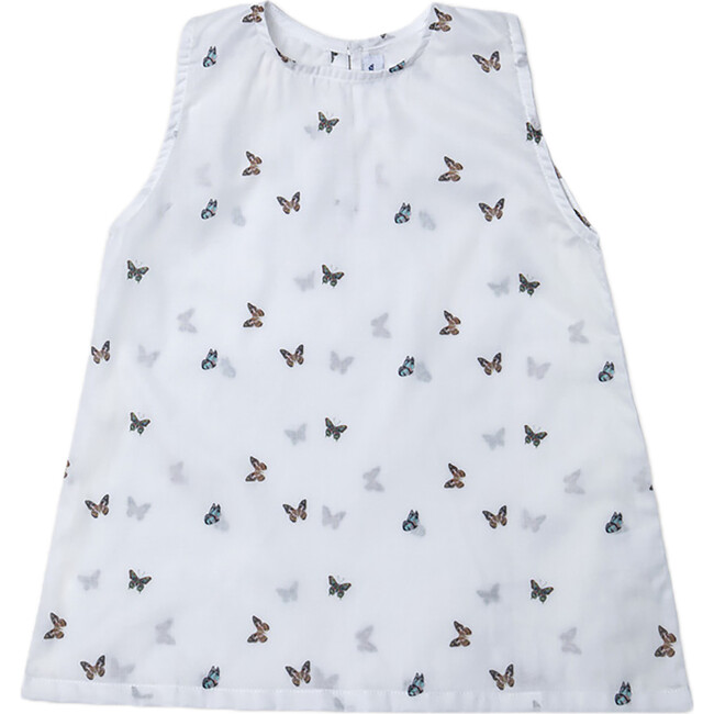 Fleur Baby Blouse, White Butterfly