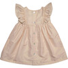 Emilie Baby Dress, Gold Pink - Dresses - 1 - thumbnail