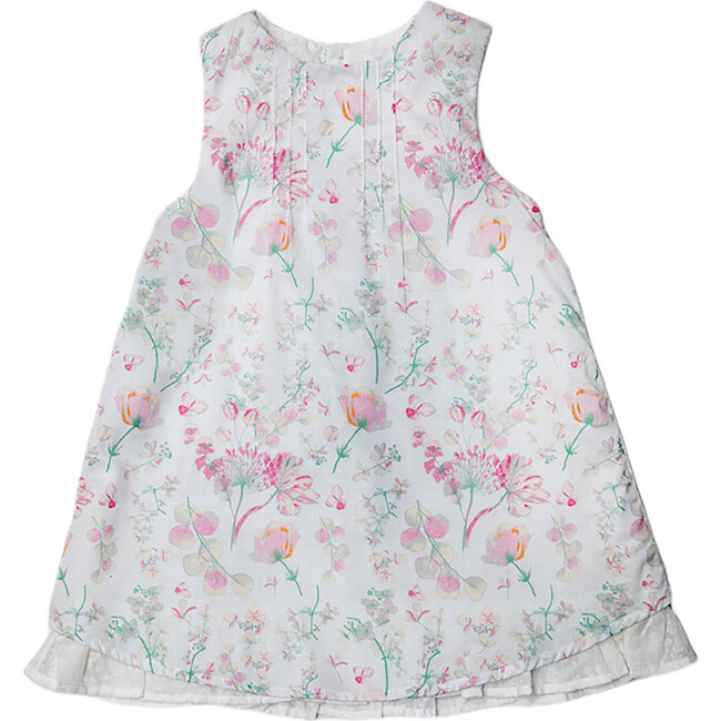 Elise Baby Dress, Flowery Light Pink