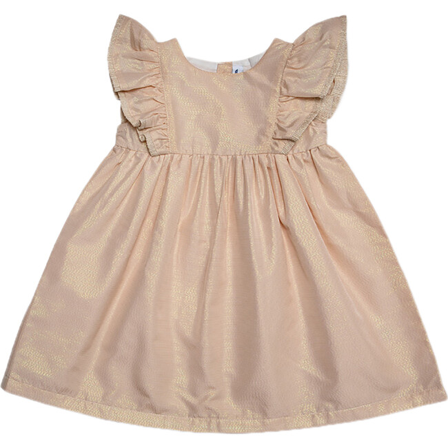 Emilie Baby Dress, Gold Pink - Dresses - 2
