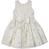 Enora Girl Dress, Pearl White Gold - Dresses - 3