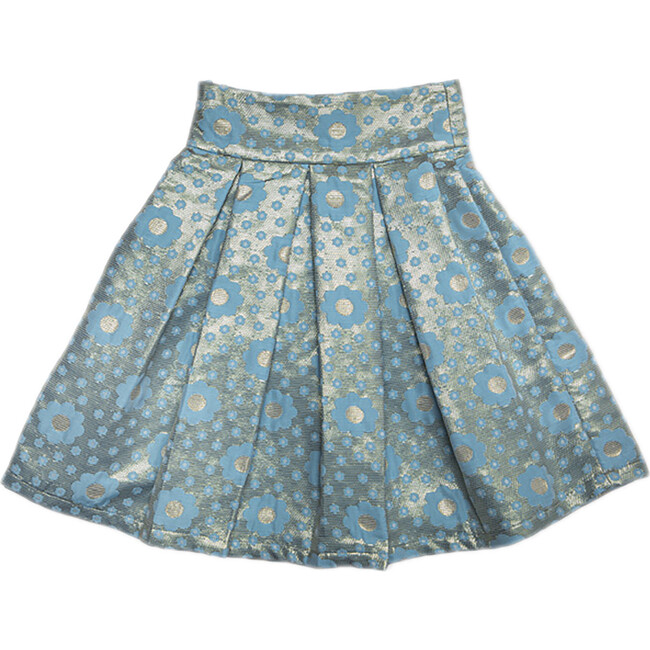 Donatella Girl Skirt, Metallic Blue