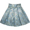 Donatella Girl Skirt, Metallic Blue - Skirts - 2