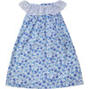 Daisie Girl Dress, Flowery Blue - Dresses - 1 - thumbnail