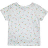 Cora Girl T-Shirt, Flowery Beige - T-Shirts - 1 - thumbnail