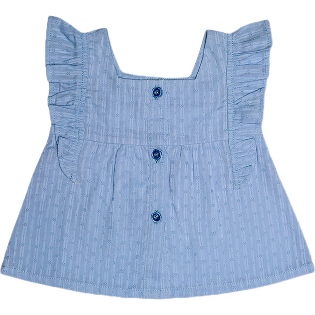 Daffy Baby Blouse, Blue - Blouses - 2