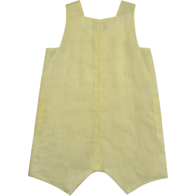 Damien Baby Dungaree, Pastel Yellow - Overalls - 3