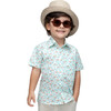 Colin Boy Shirt, Green Palm Print - Shirts - 2