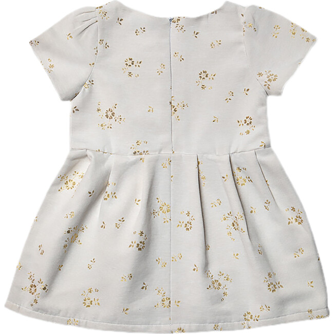 Cendy Girl Dress, Off-White Gold - Dresses - 2
