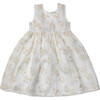 Bella Girl Dress, Beige Hearts - Dresses - 1 - thumbnail