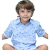 Batiste Boy Shirt, Blue Stripes Palm - Shirts - 2