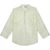 Azad Boy Shirt LS Linen, White Fluo - Shirts - 1 - thumbnail