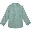 Azad Boy Shirt LS Linen, Mint - Shirts - 1 - thumbnail