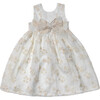 Bella Girl Dress, Beige Hearts - Dresses - 4