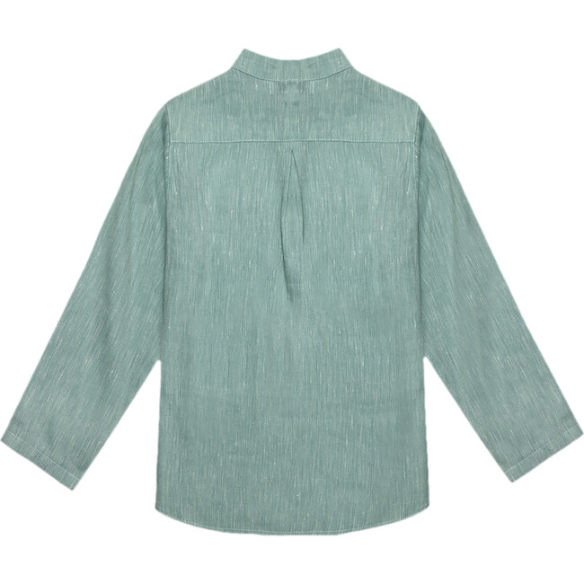 Azad Baby Boy Shirt Linen, Mint - Shirts - 2