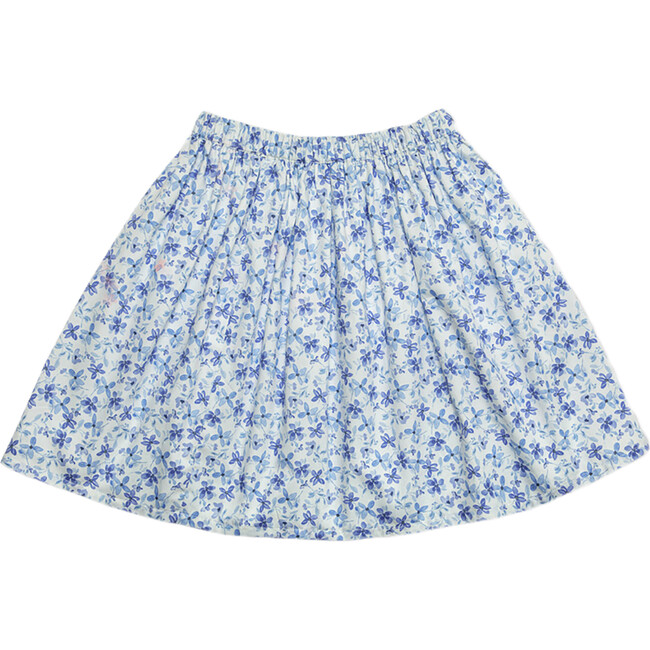Philo Girl Skirt, Flowery Blue