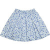 Philo Girl Skirt, Flowery Blue - Skirts - 1 - thumbnail