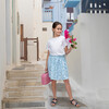 Philo Girl Skirt, Flowery Blue - Skirts - 2