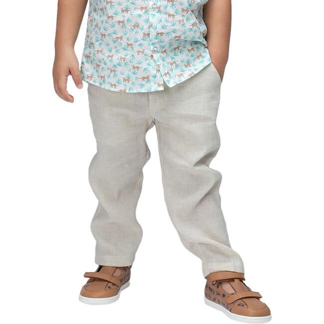 Aurelien Boy Pants Linen, Beige
