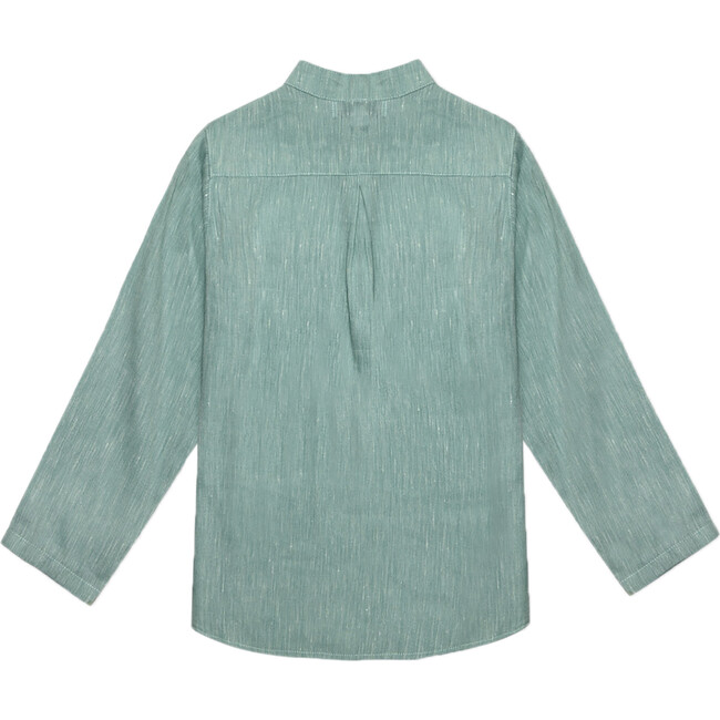 Azad Boy Shirt LS Linen, Mint - Shirts - 4