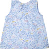 Fleur Blouse Print, Blue Yellow - Blouses - 2
