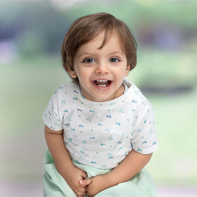 Cederique Baby T-Shirt, Blue Car - T-Shirts - 2