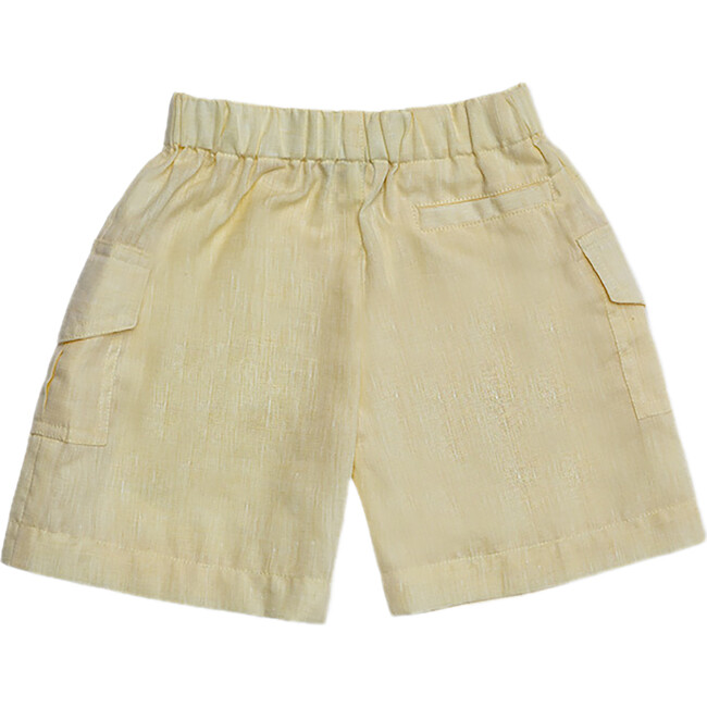 Carl Boy Short Linen, Pastel Yellow - Shorts - 3