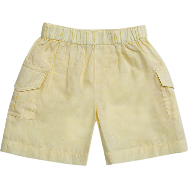 Carl Baby Short Linen, Pastel Yellow