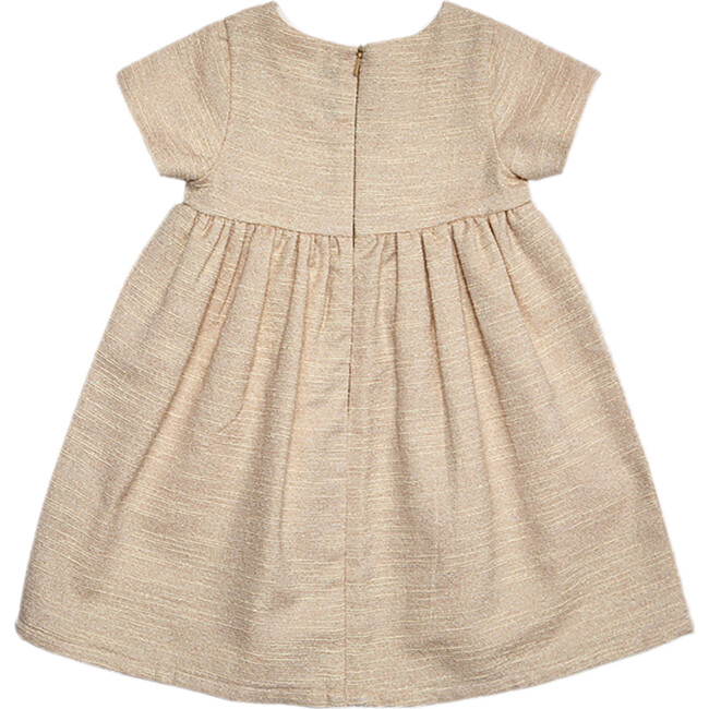 Cecille Baby Dress, Gold Pink - Dresses - 3