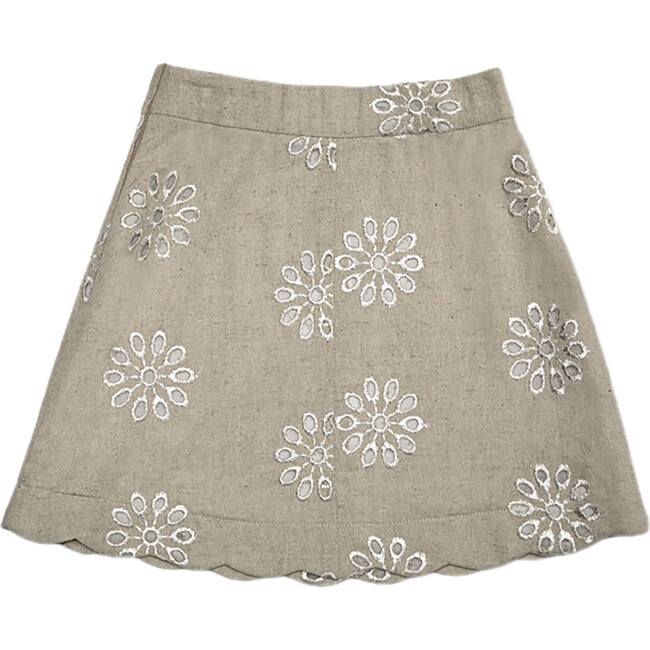 Callie Girl Skirt, Beige - Skirts - 4
