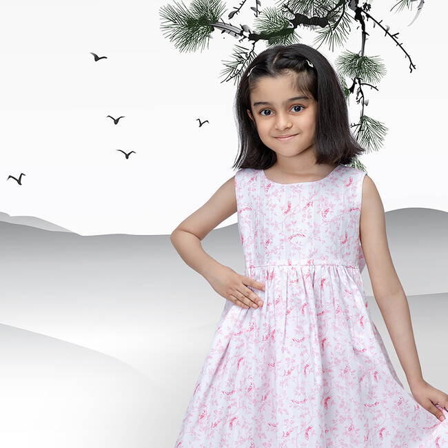 Bella Girl Dress, Strawberry - Dresses - 2