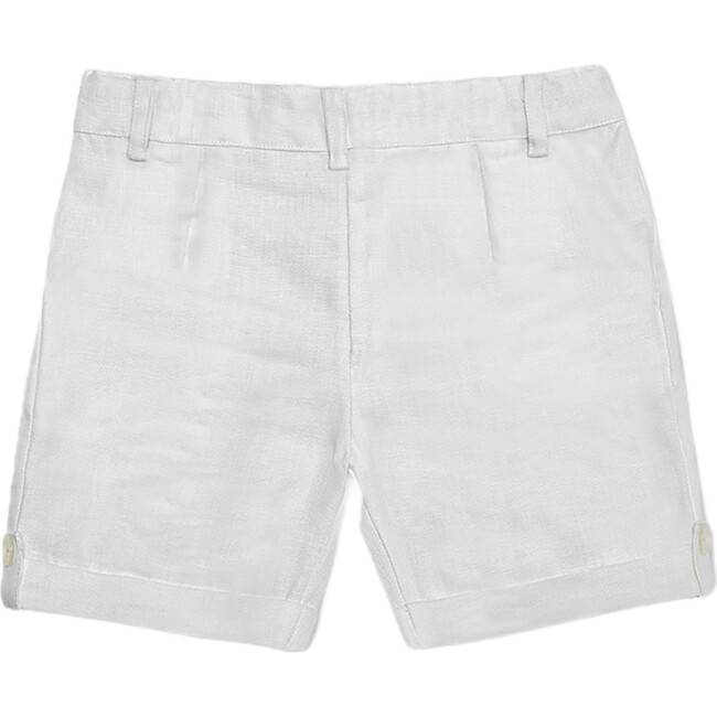 Billy Boy Short Linen, White - Shorts - 3