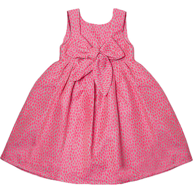 Bella Girl Dress, Pink Fluo - Dresses - 4