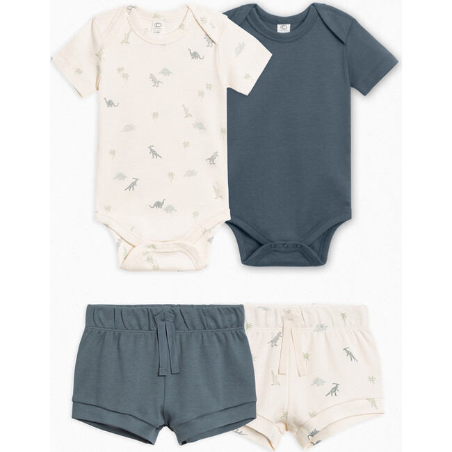 4-piece Summer Mix and Match, Dino / Thyme - Mixed Apparel Set - 1