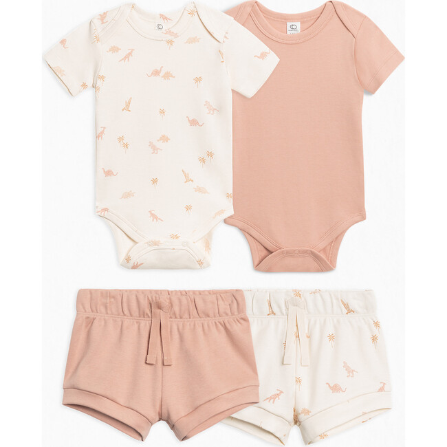 4-piece Summer Mix and Match, Dino / Blush - Mixed Apparel Set - 1